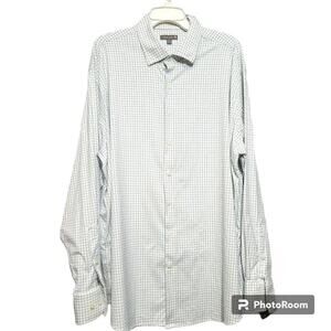 Peter Millar White Summer Comfort Check Button Shirt Size XXL